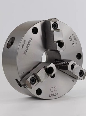 台湾千岛手动卡盘CHANDOX强力三爪夹头SK 4 5 6 7 8 9 10 12 16寸