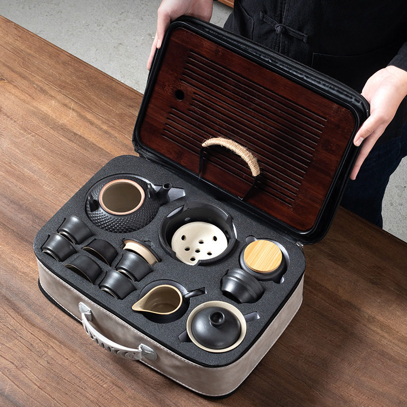 陶瓷煮茶泡茶壶套装围炉煮茶器具全套茶具便携式旅行功夫户外露营