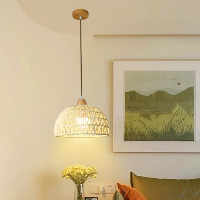 北欧原木吊灯编织餐厅奶油风家居灯藤艺复古个性民宿卧室手工灯饰,橡塑材料及制品,其他塑料制品,淘宝优惠券,粉丝福利购,淘宝优惠卷