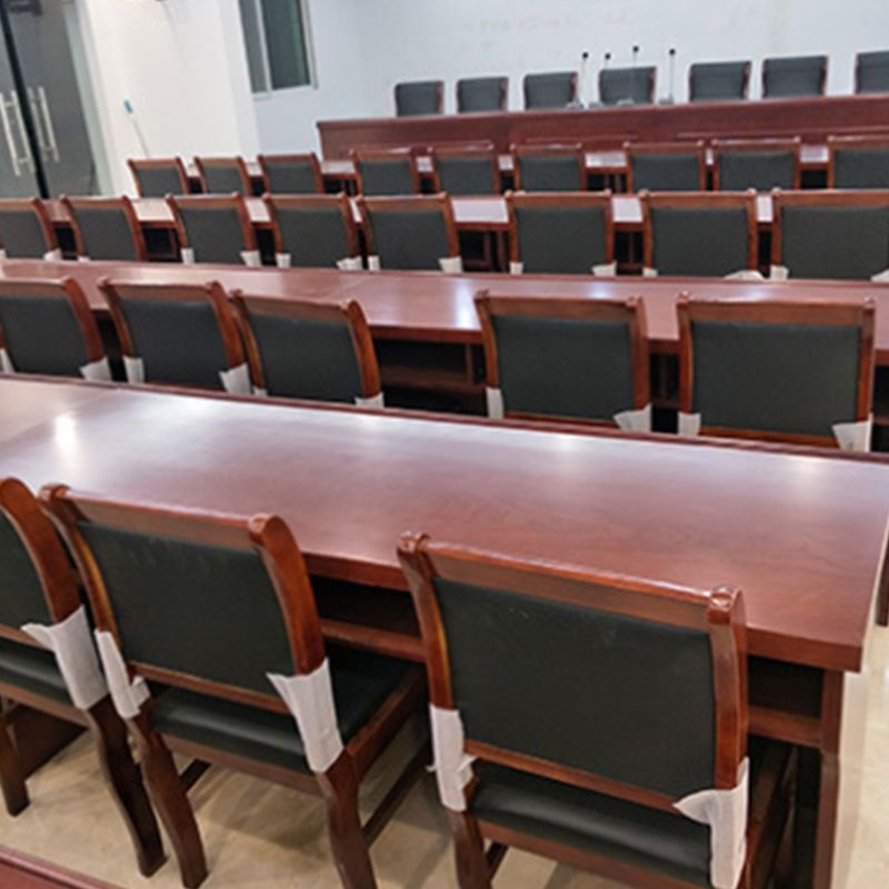会议桌会议室双人长桌培训桌小型条桌1米2油漆贴实木皮课桌椅组合