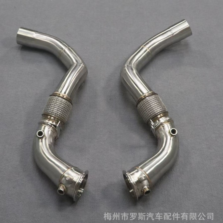 宝马X6M直通头段改装排气