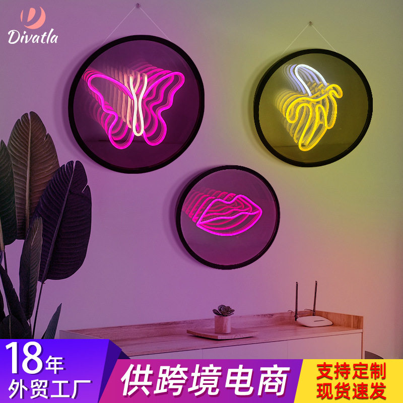 3D霓虹LED深渊镜灯箱定制