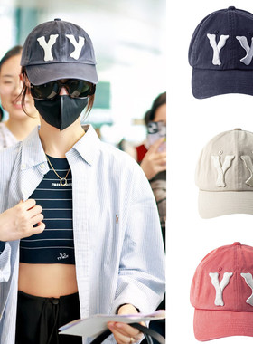 韩国潮牌openYY字母刺绣棒球帽男女通用弯檐鸭舌帽显脸小遮阳帽子