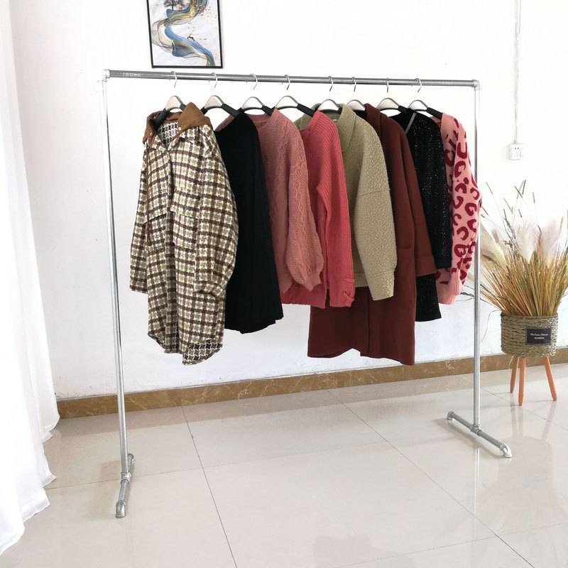 服装架展示架地摊落地阳台晾晒被货架挂衣服架子单杆架水管晾