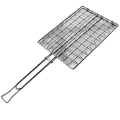 大空间大号加粗烤鱼炉专用不锈钢烤鱼夹H烧烤夹架拍子工具配件用