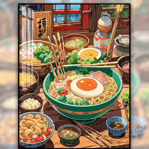 十字绣新款2023客厅治愈系美食砖石画刺绣diyR手工小幅十字绣满绣