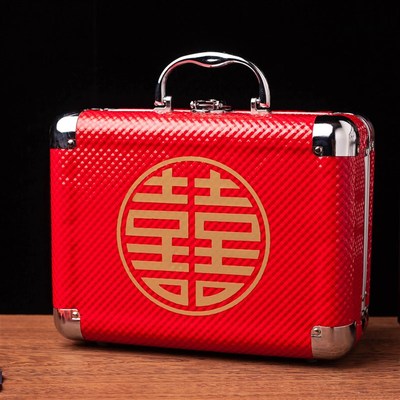 聘礼盒礼金箱彩礼中式提亲个性10万彩礼盒子O首饰盒婚庆婚嫁礼金