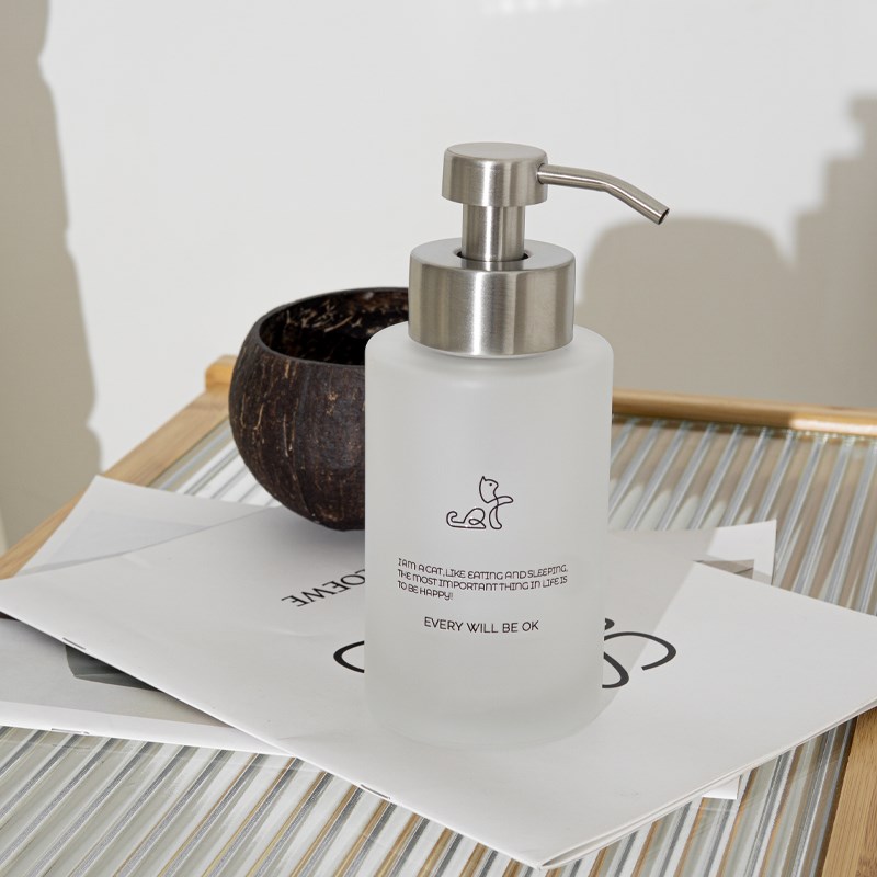 轻奢玻璃起泡瓶发泡按压式洗发水分装瓶洗K面奶沐浴露洗手液打泡