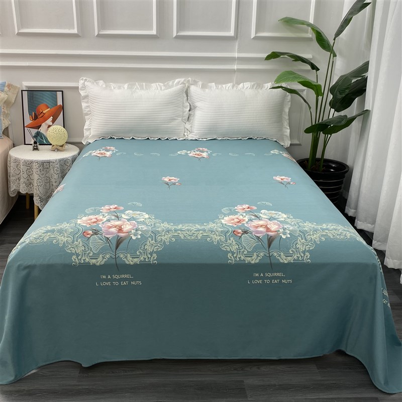 纯棉床单单件加厚i磨毛1.5m1.8米100全棉单人宿舍双人被单子三件