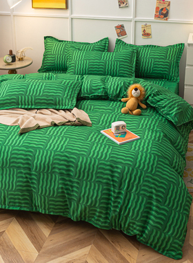 春季绿色被套单件学生宿舍单人双人150x200xJ230被罩1.5m1.8米被