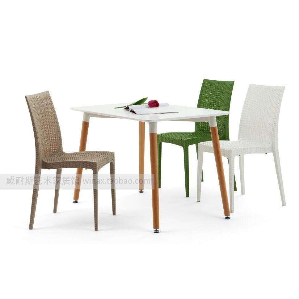 AMI现代简约餐椅PP聚丙烯塑料椅时尚靠背椅坚固耐用咖啡椅会客椅