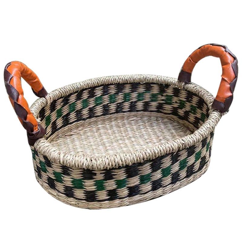 海草编织篮零食桌面收纳筐s彩色筐非洲元素ins风装饰买菜野餐收纳,收纳整理,收纳筐,淘宝优惠券,粉丝福利购,淘宝优惠卷