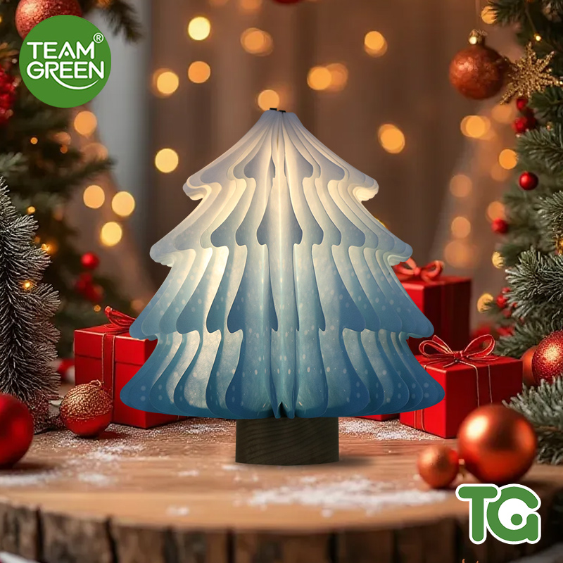 圣诞树节日发光创意手工创意粘贴