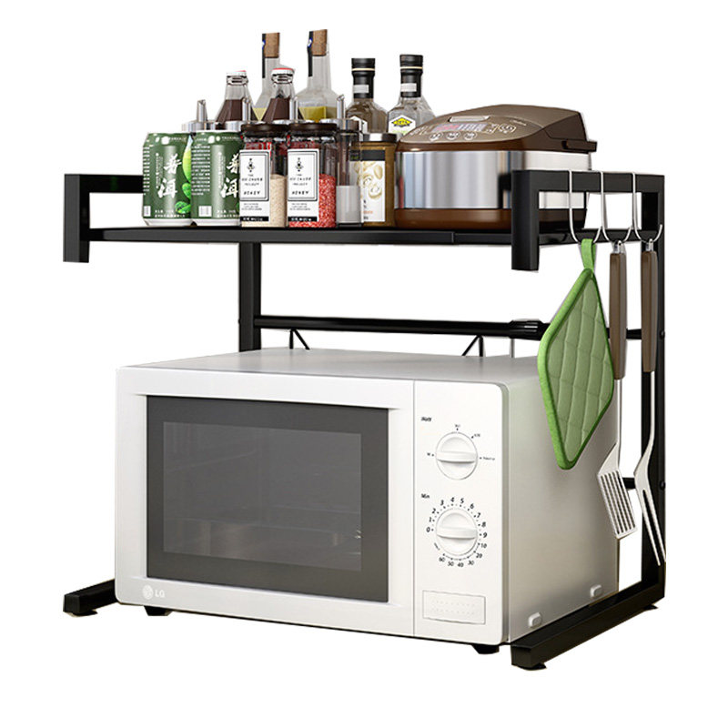 微波炉烤箱架多功能伸缩厨房v置物架台面落地调味罐架家用双层收,厨房/烹饪用具,微波炉置物架,淘宝优惠券,粉丝福利购,淘宝优惠卷