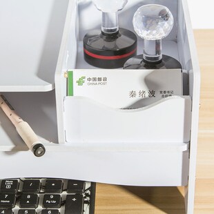 液晶屏幕底座双层支架收纳H置物架桌面电脑显示器增高 办公室台式