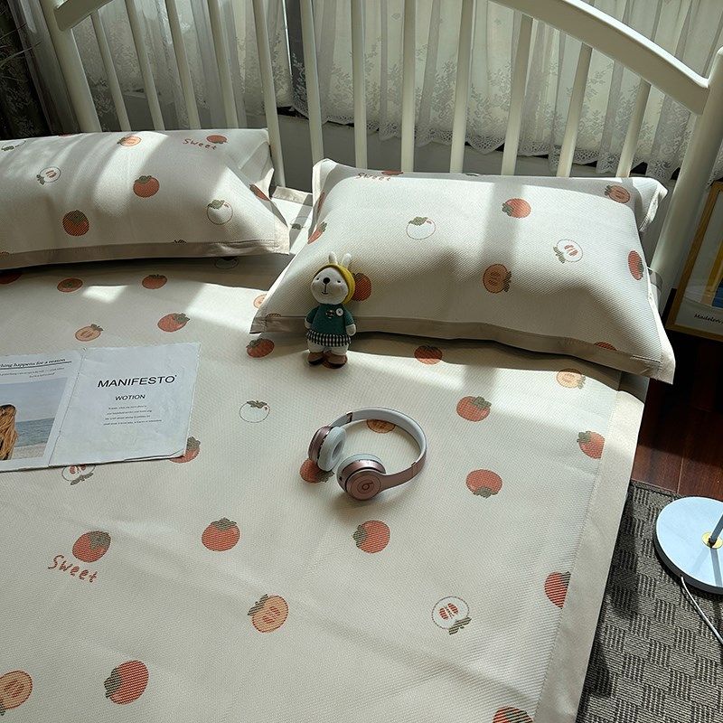 凉席草莓席子可水洗夏季凉感藤席冰藤J席软席三件套空调席冰丝席,床上用品,冰丝席,淘宝优惠券,粉丝福利购,淘宝优惠卷