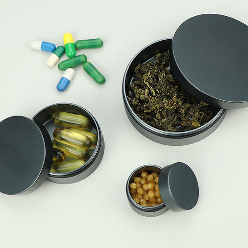 铝合金随身收纳盒便携防水大容量J茶叶盒一周迷你小药盒