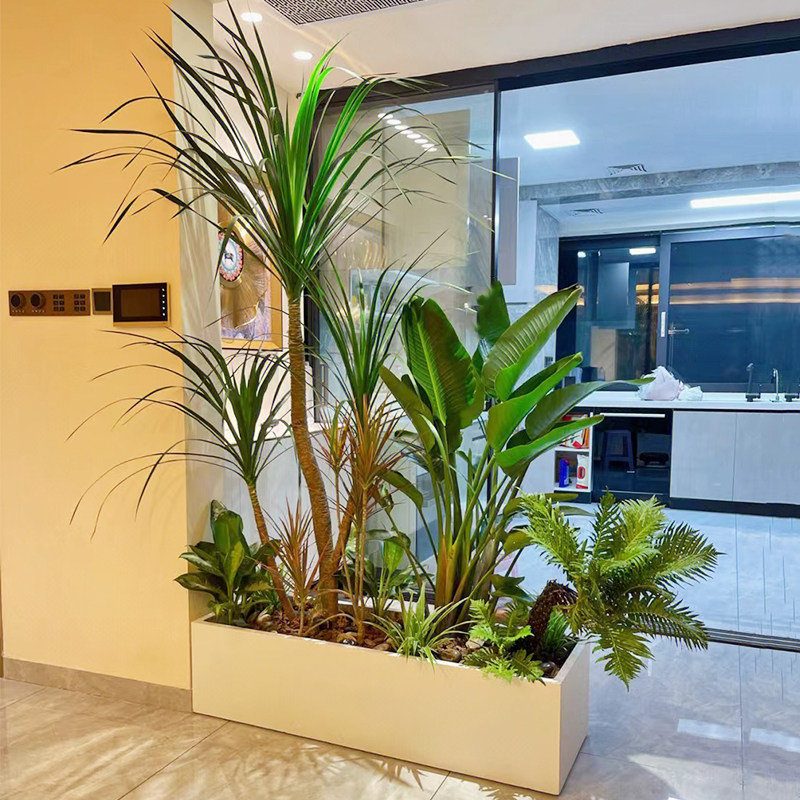 室内外大型绿植盆栽摆件s阳台组合落地景观真植物造景组合阳台橱