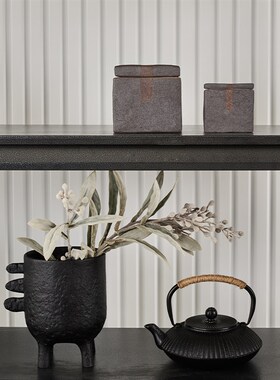 售楼部展厅客g厅书房套装软装样板间高级感轻奢书架书柜装饰品摆