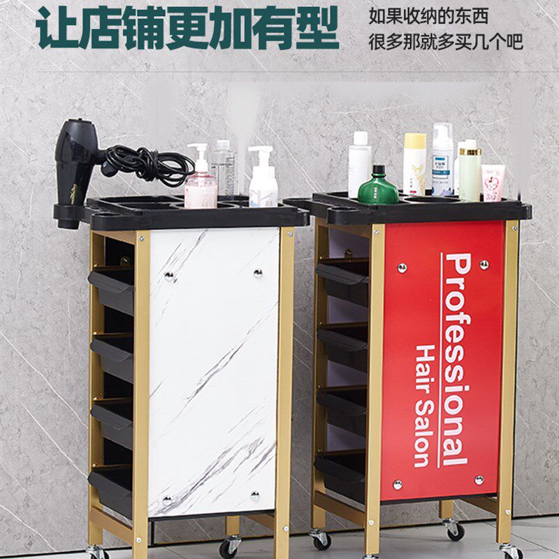 美发车发廊手推车杠车复古包邮美容小推车理发店烫X染工具车轻奢