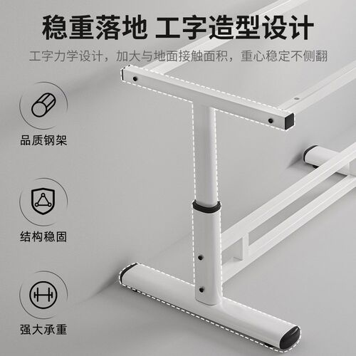 桌腿可调节升降底座餐桌腿架子可铁艺烤漆加厚V办公会议桌架子