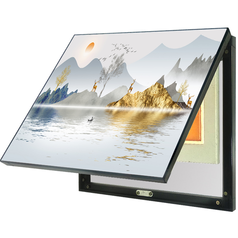 创意免打孔电箱装饰遮挡电表箱y装饰画电闸多媒体箱集线变电箱盒