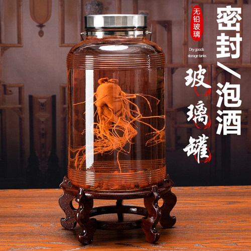 泡酒玻璃瓶密封罐带龙头白酒储酒器存酒J容器酒坛酒罐泡酒专用酒