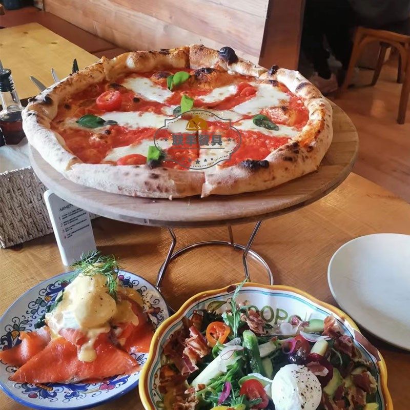 不锈钢蛋糕架披萨托盘点心架子甜品店展J示架烘焙摆盘酒店餐具用