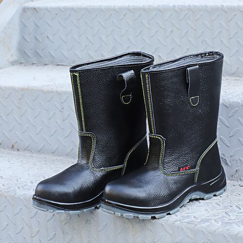 老矿长黑色高帮靴防护安全靴防砸耐油耐酸碱防穿刺钢Y包头石油专