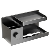 卫生间纸巾盒免打孔置物架壁挂式 B厕所抽纸盒浴室厕纸架家用卷纸