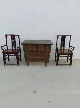 民俗老物件古董老家具实木桌子椅子复古怀旧收藏摆件影.视道具装