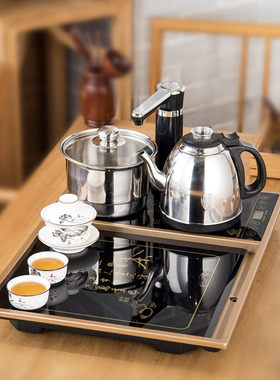 嵌入式内嵌一体茶盘全自动上水整套茶具套装镶嵌家Q用小茶台53x38