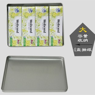 大号收纳铁盒子 居家零食储y物 票据文件防潮整理 金属包装盒