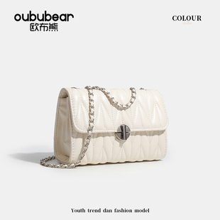 oububear/欧布熊2025新款夏季时尚百搭单肩斜跨手提女包小方包