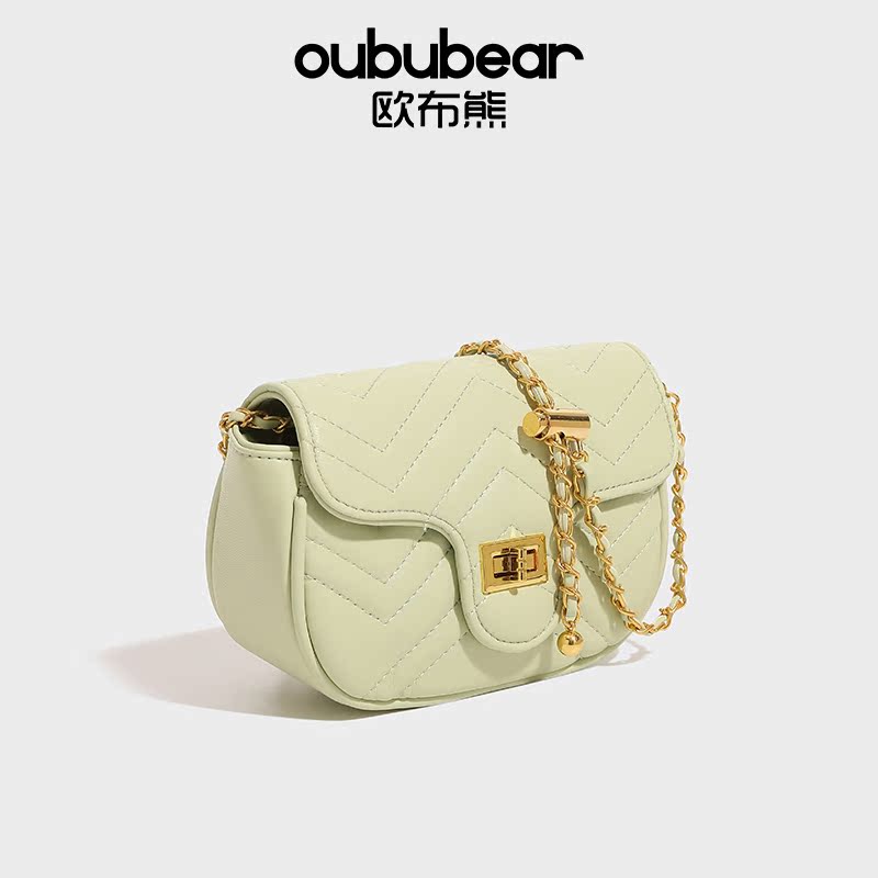 oububear/欧布熊菱格小包包女2025新款斜挎单肩手机女包休闲百搭