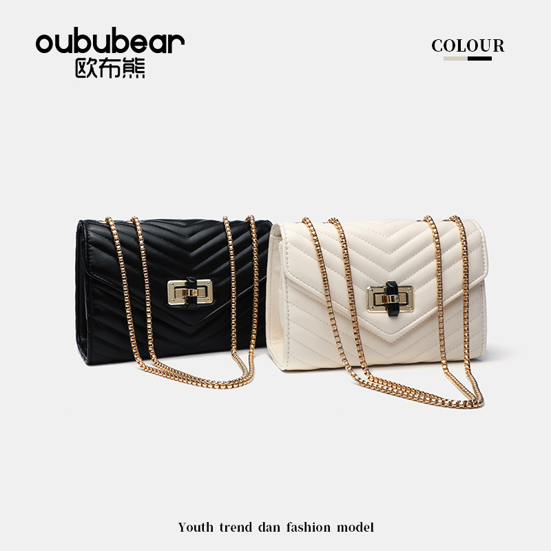 oububear/欧布熊2025新款夏季时尚百搭单肩斜跨手提女包小方包