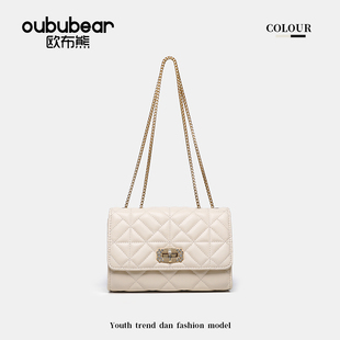 oububear 高級感小香風(fēng)單肩斜跨手提女包 時(shí)尚 歐布熊2025新款