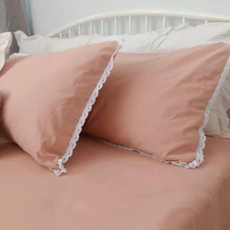 纯色老粗布床单三件套素色纯棉x双人1.8m1.5m床老式床单花边砖红