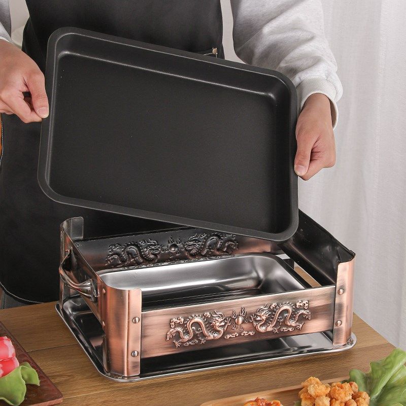 烤鱼盘专用锅长方形家用不锈钢烤鱼炉商用海鲜大R咖盘木炭烤鱼托,厨房/烹饪用具,烧烤炉,淘宝优惠券,粉丝福利购,淘宝优惠卷