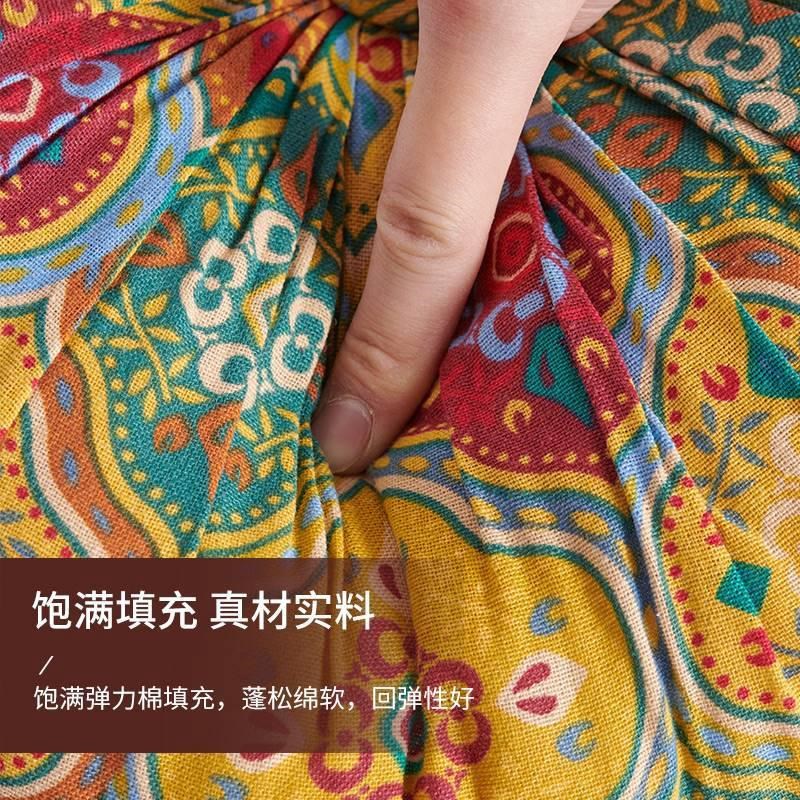 圆形蒲团地上坐垫家用椅子沙发棉麻椅垫I卧室屁股垫子办公室坐靠