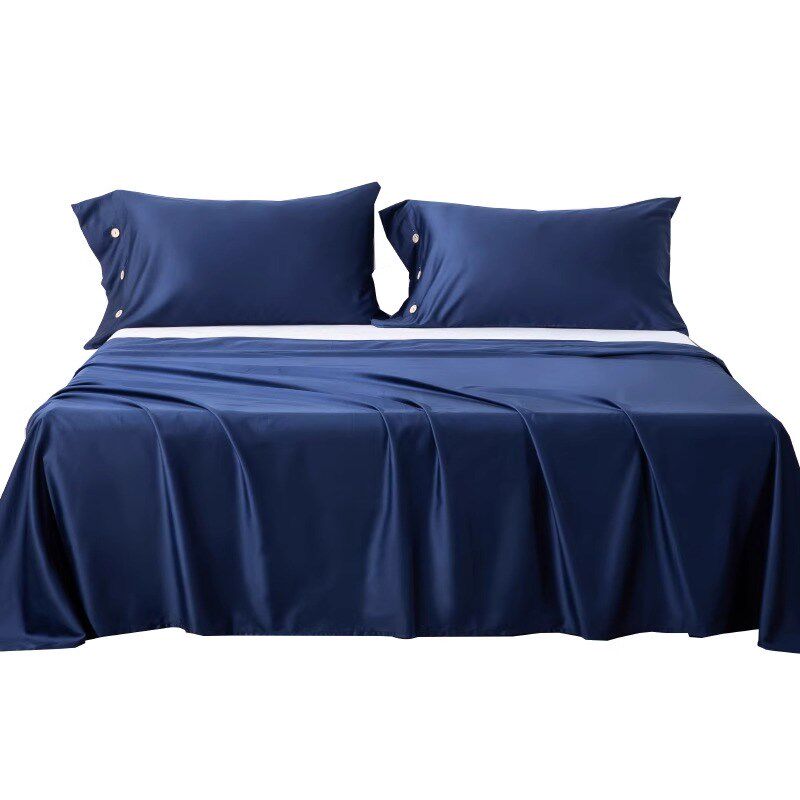 A类100支床单单件纯棉全棉纯色单人150x200双人贡缎1W.8米被单夏