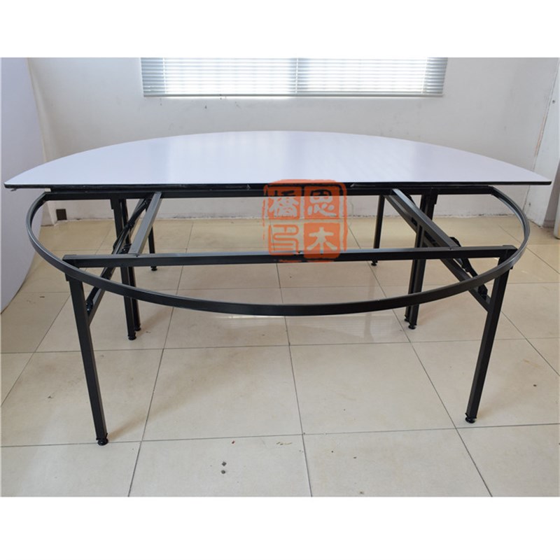 2.2米2.4大圆桌折叠2米2.5圆桌面2.6m酒店饭桌子餐T桌15人16大餐