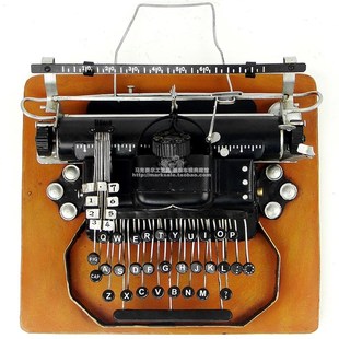 德国老式打字机模型 酒吧咖啡西餐厅复古装M饰品复古铁艺摆设展示