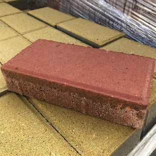 水泥透水砖人行道地砖庭院广场砖路面彩砖混凝T土面包砖室外厂家