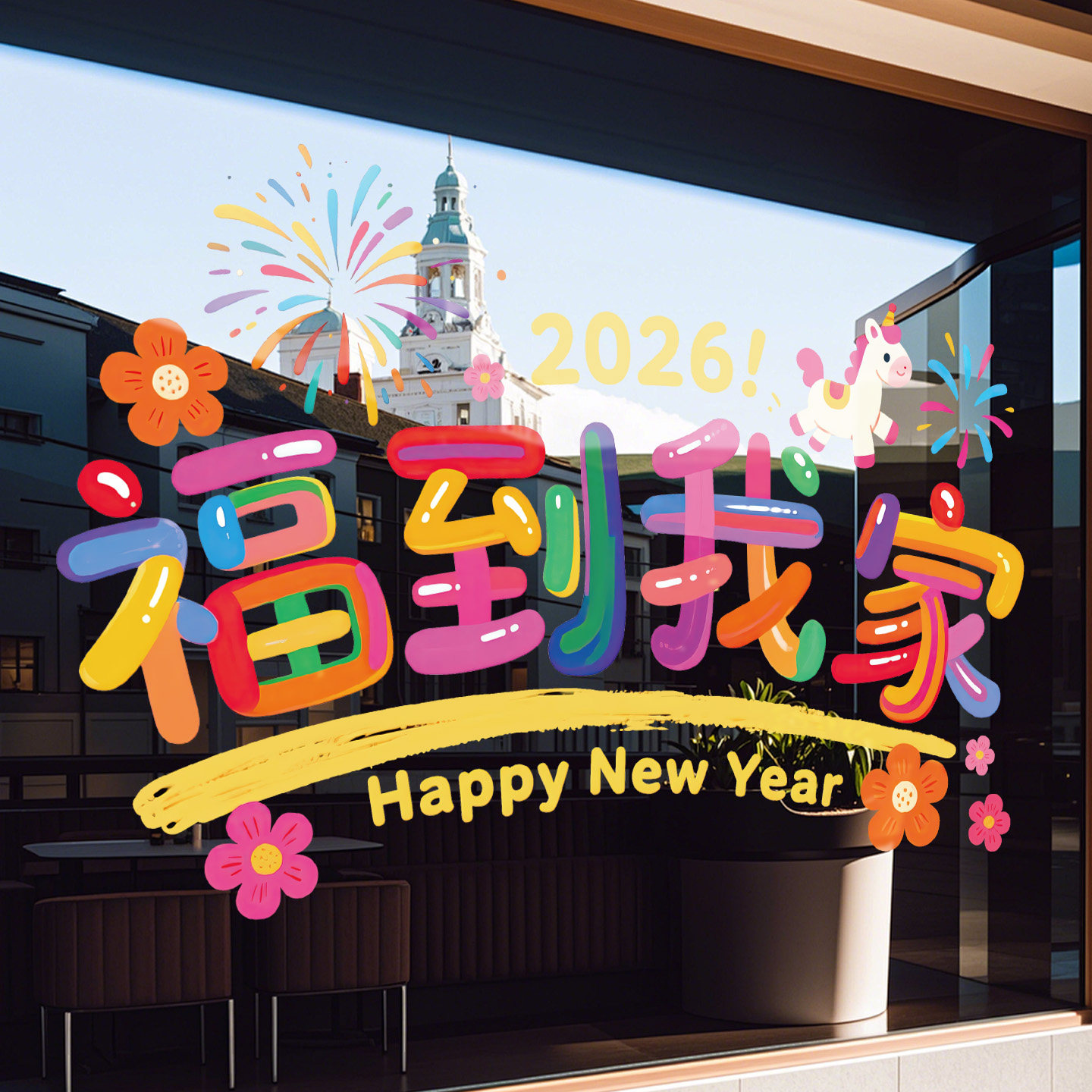 2026马年新年静电贴玻璃贴窗花剪纸商场橱窗场景布置装饰春节用品,节庆用品/礼品,喜字/剪纸/贴纸,淘宝优惠券,粉丝福利购,淘宝优惠卷