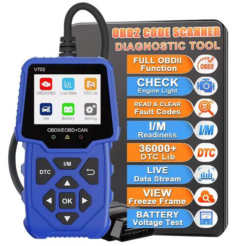 手持汽车诊断仪读码器V702款2.8OBD2读码卡检测仪扫描仪便携智能