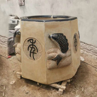 石头盖老式圆形庭院家用石雕井口 老式新品青石 户外井口井圈