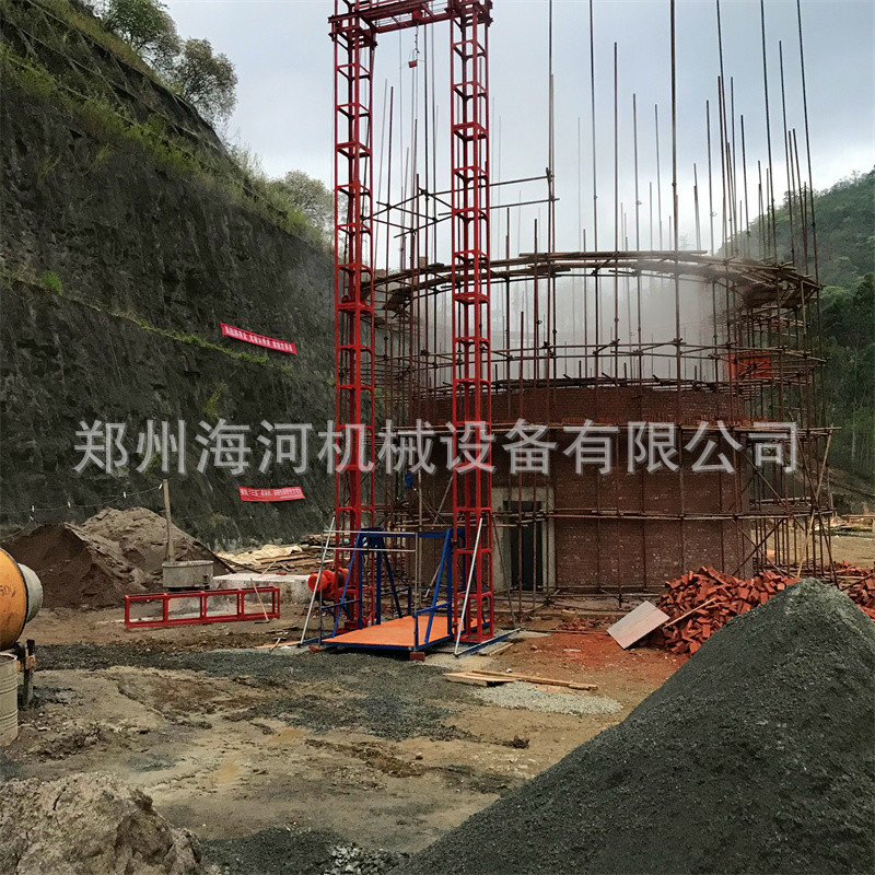 供应24米工地提料机 龙门架提升机 学校扩建酒店公寓装修用物料机
