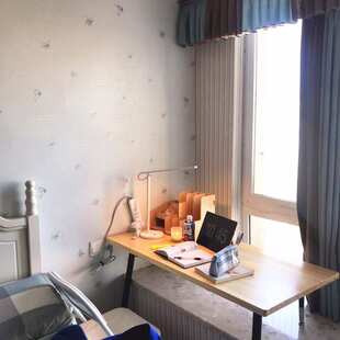 飘窗书桌长短腿实木电脑高低腿长短写字学习桌高低脚桌子改造