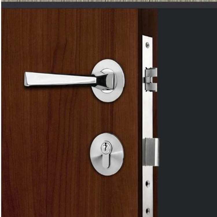 厂家直供不锈钢执手锁室内门分体锁简约欧式玫瑰金静音锁 零售